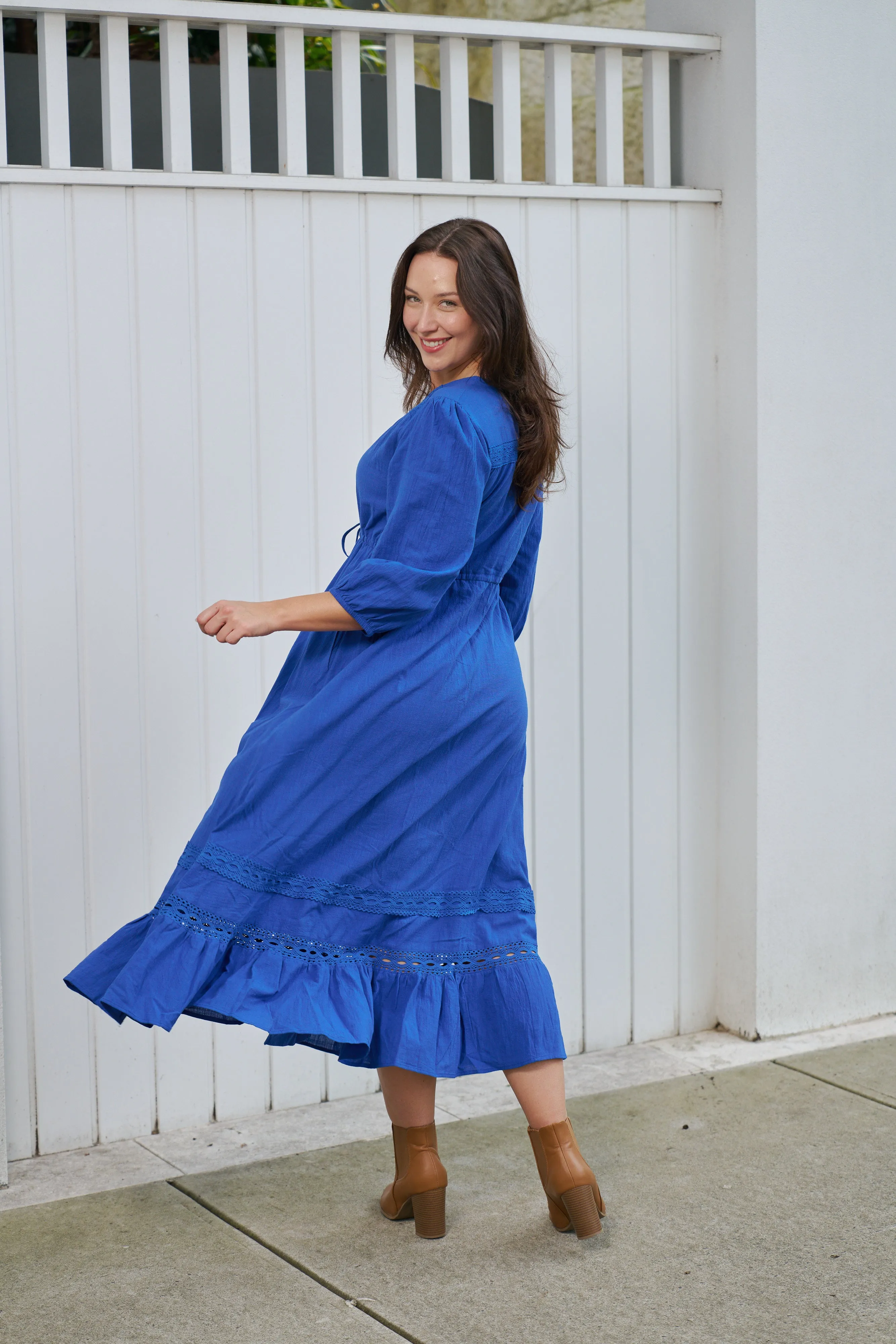 Boho Australia Gilmore Midi Dress Blue