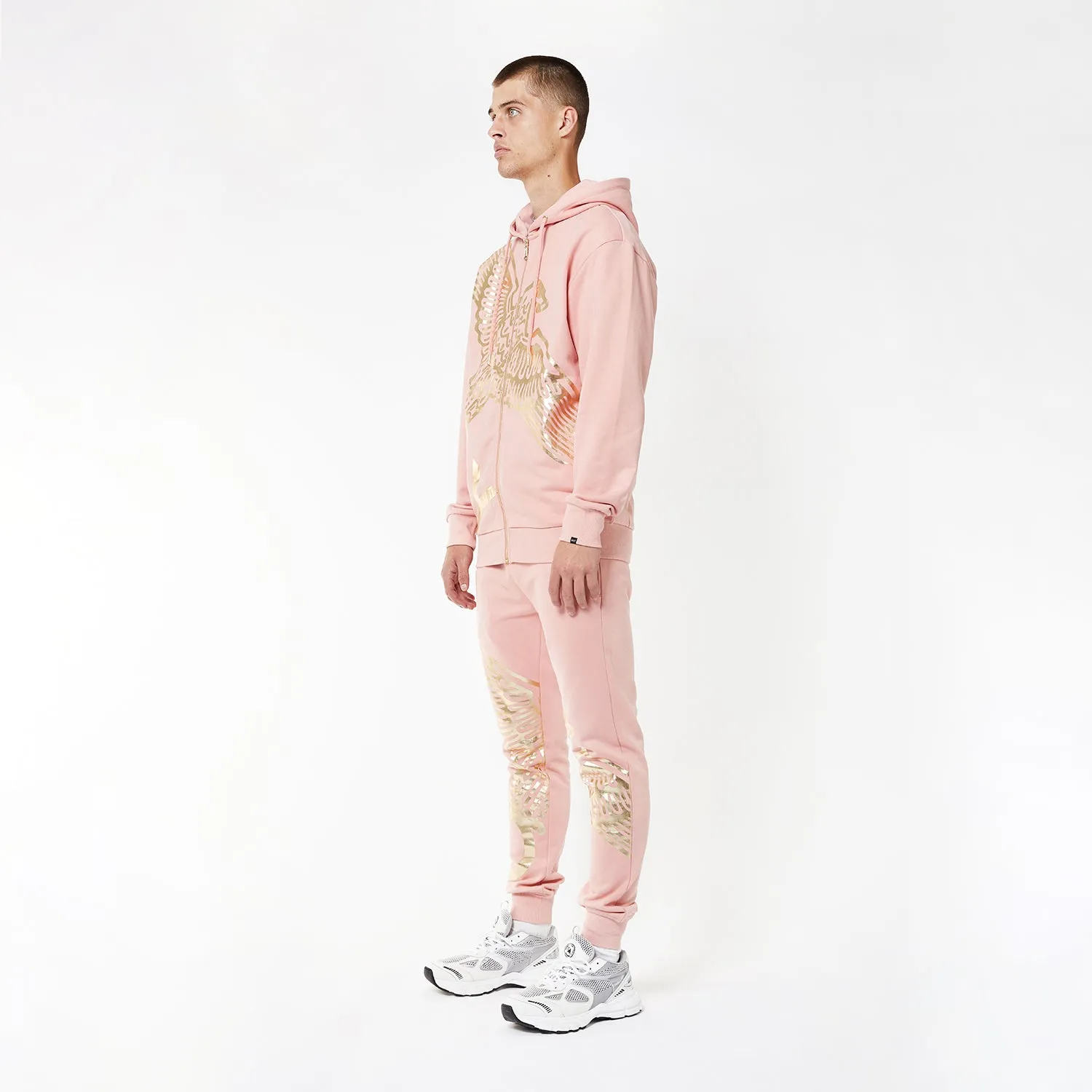 BOY WINGSPAN ZIP HOODIE - PINK/GOLD