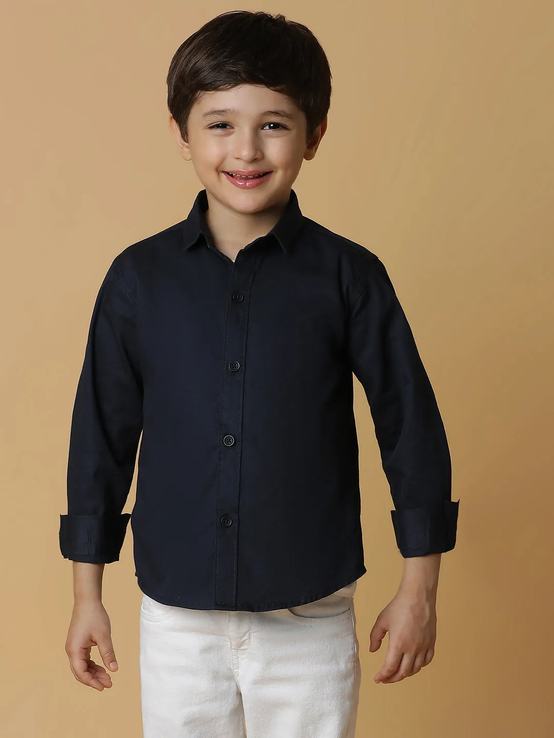 Boys Blue Cotton Shirt