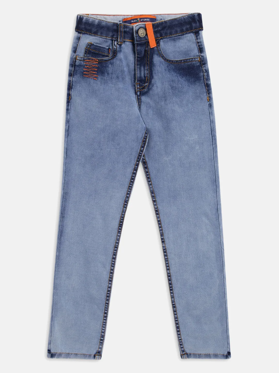 Boys Mid Blue Slim Fit Jeans