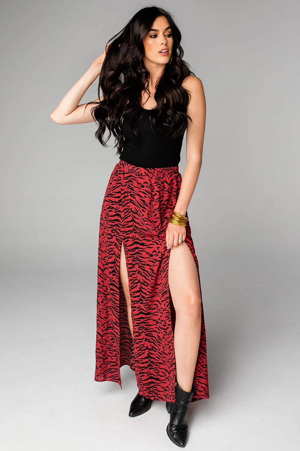 Bridget Maxi Skirt - Tigers Blood