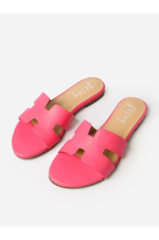 Bubble Gum Alibi Genuine Leather Sandals