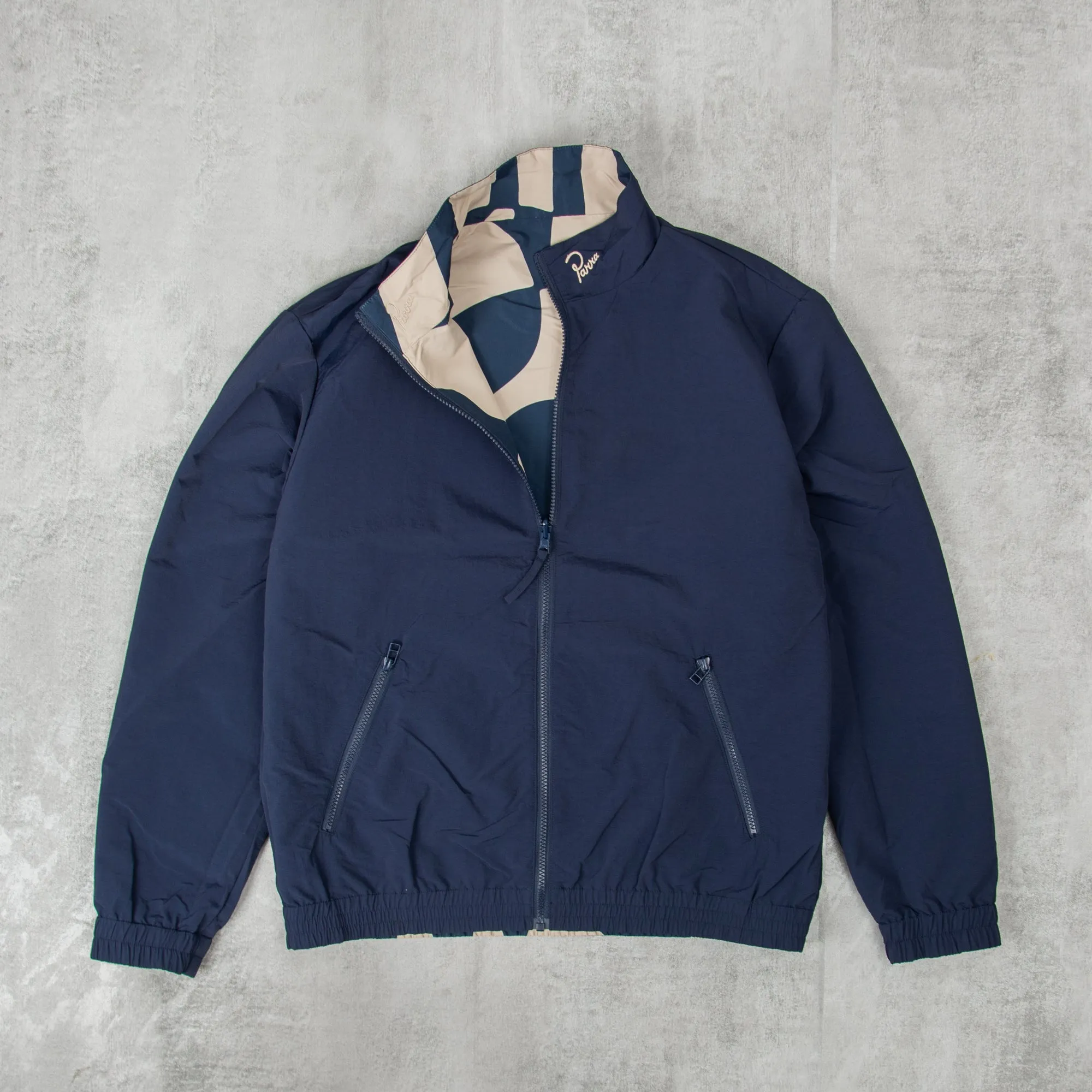 By Parra Zoom Winds Reversible Track Jacket - Navy Blue