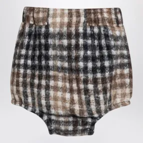 Camilla Hazel-Coloured Checked Shorts