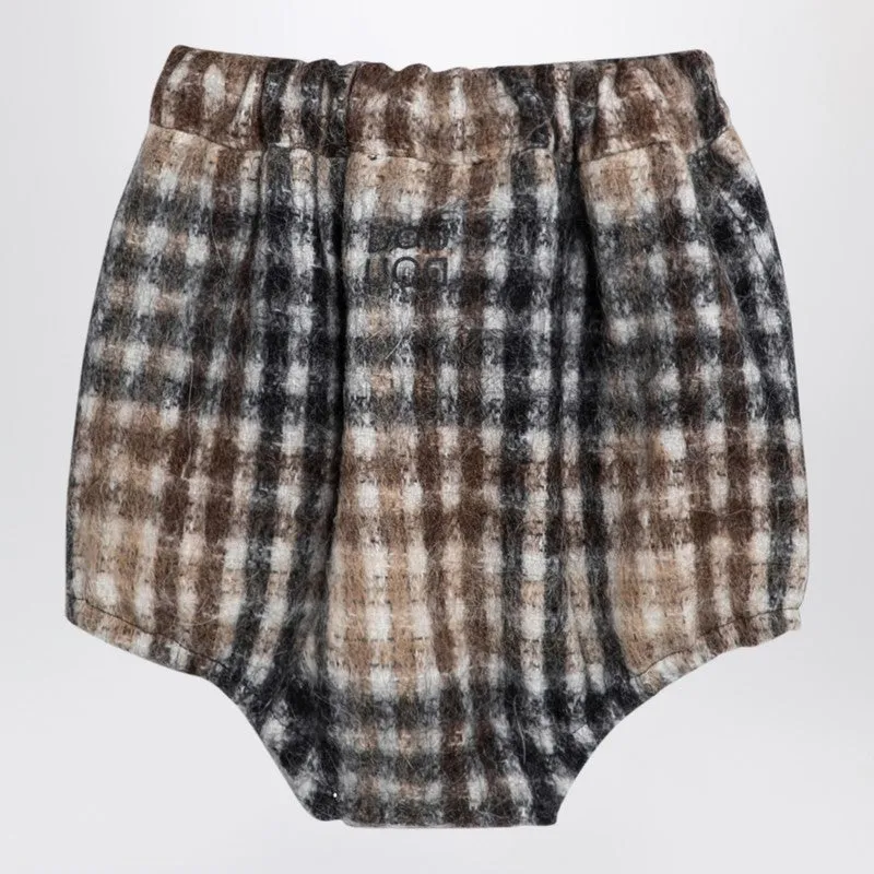 Camilla Hazel-Coloured Checked Shorts