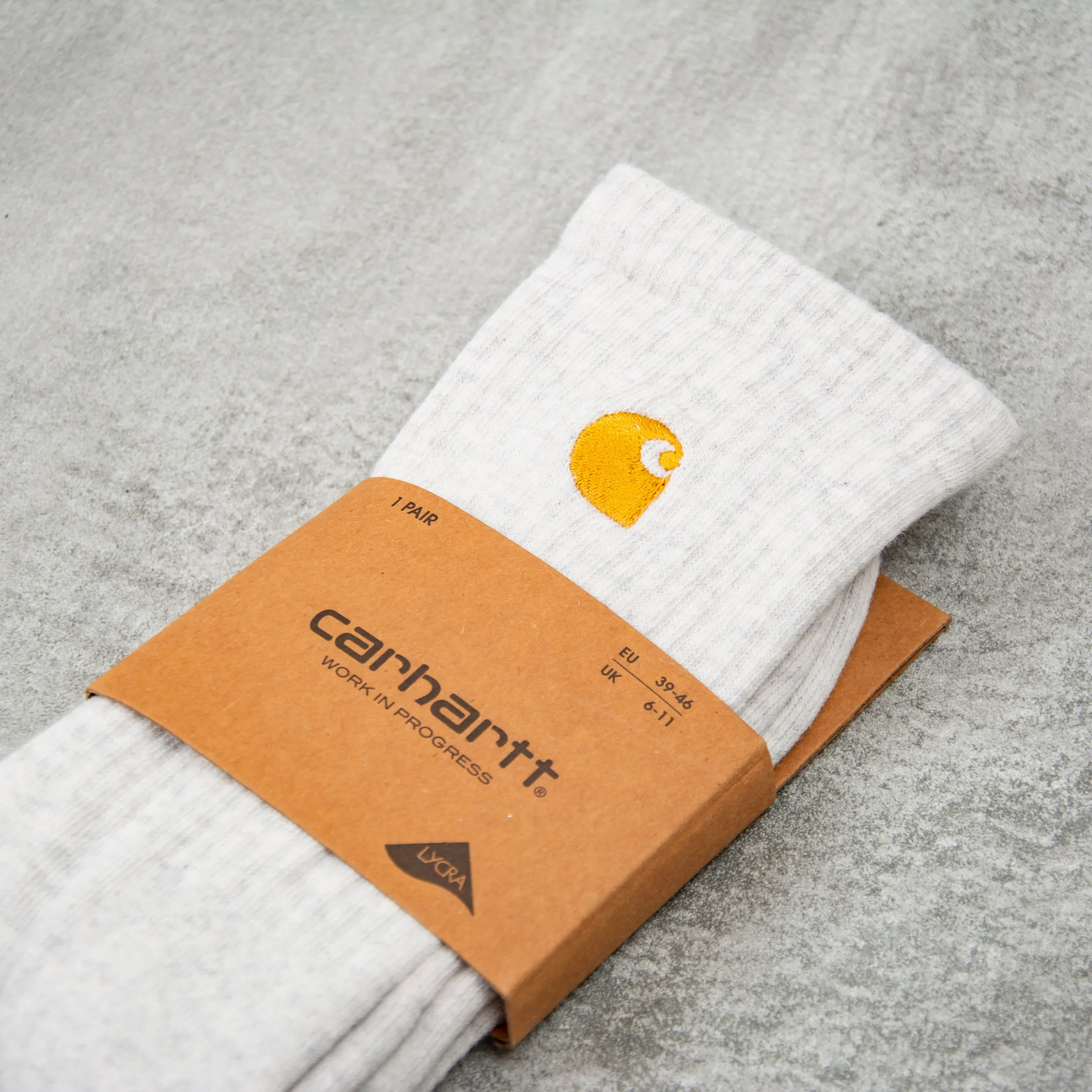 Carhartt WIP Chase Socks - Ash Heather / Gold