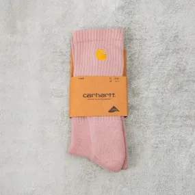 Carhartt WIP Chase Socks - Glassy Pink / Gold