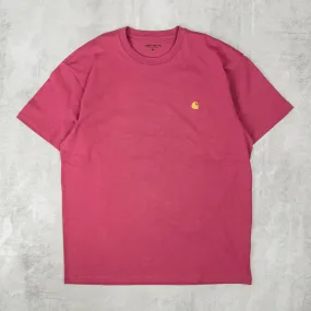 Carhartt WIP Chase S/S Tee - Dusty Fuchsia