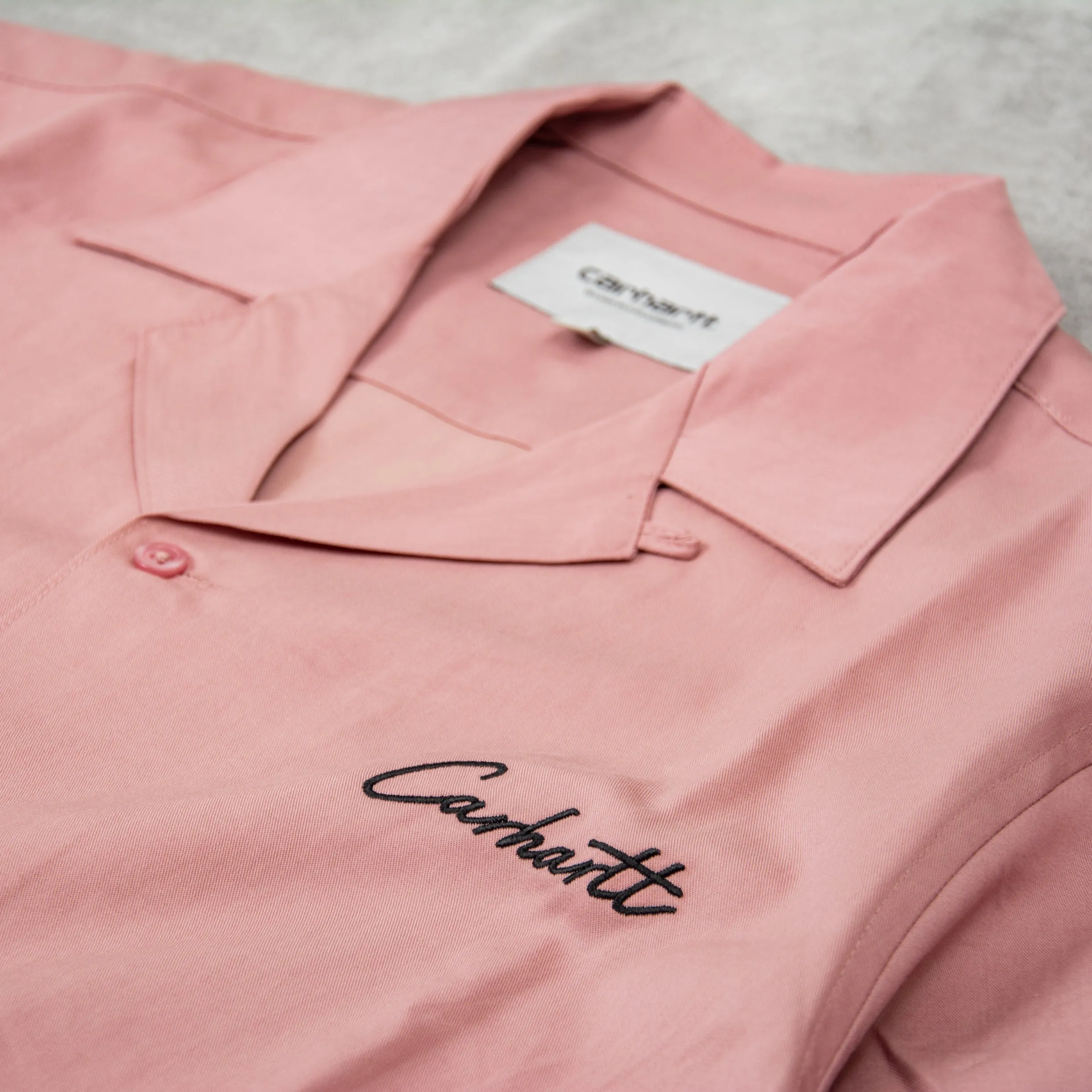 Carhartt WIP Delray S/S Shirt - Glassy Pink / Black