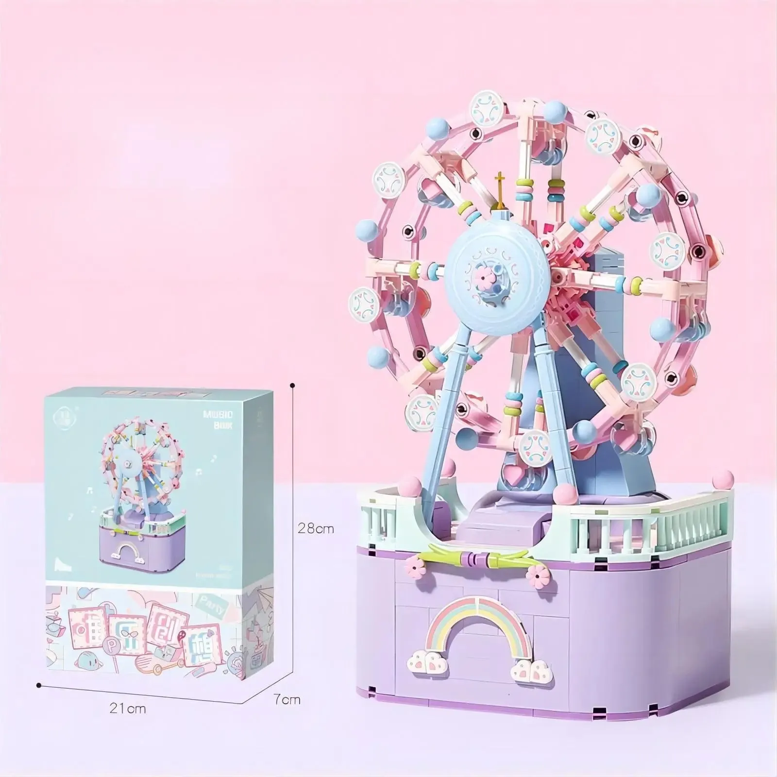 Carousel Ferris Wheel Assembly Building Blocks