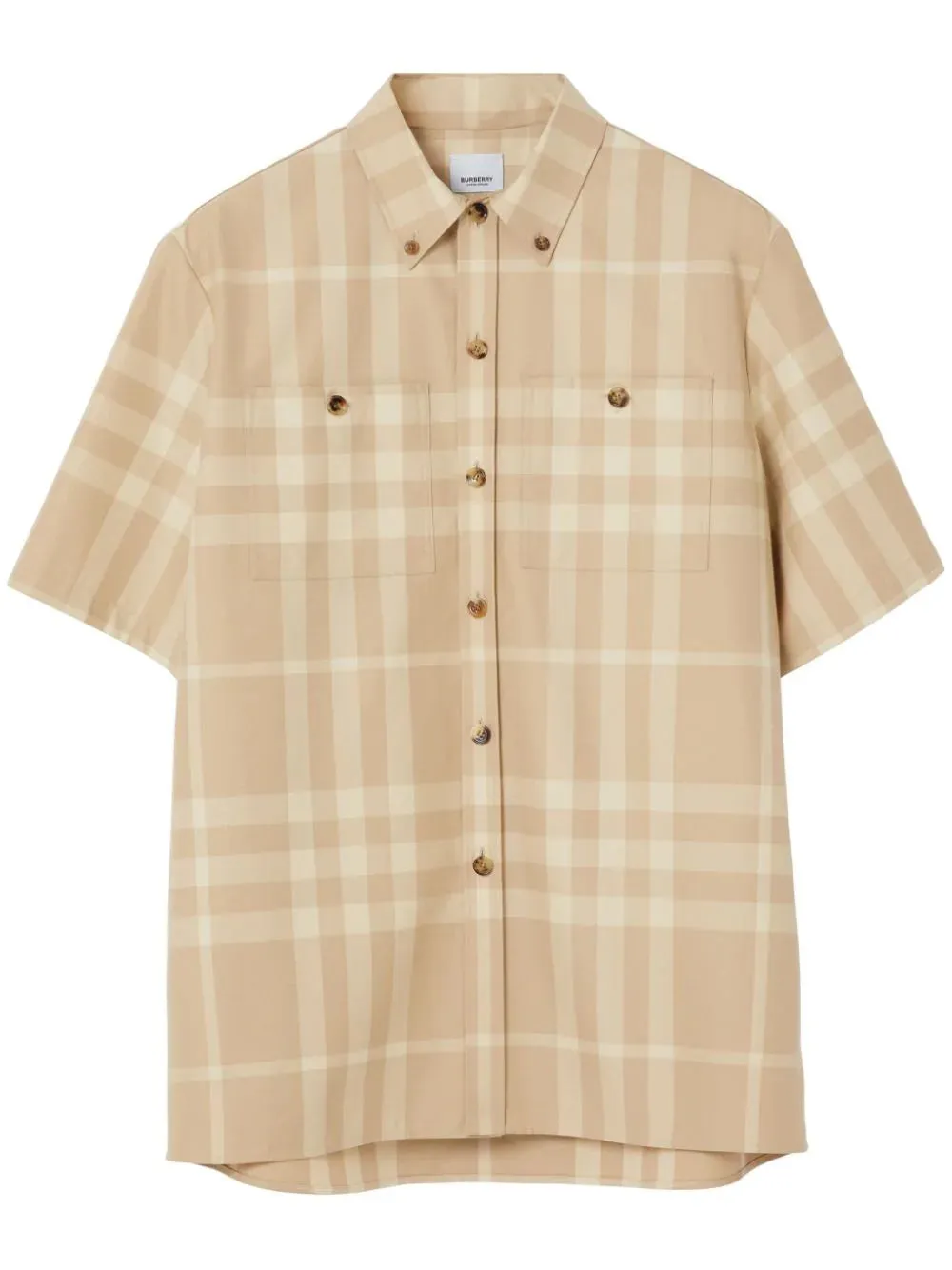 Check-Pattern Cotton Shirt