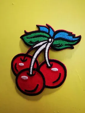 Cherries 2 Embroidered Iron on Patch