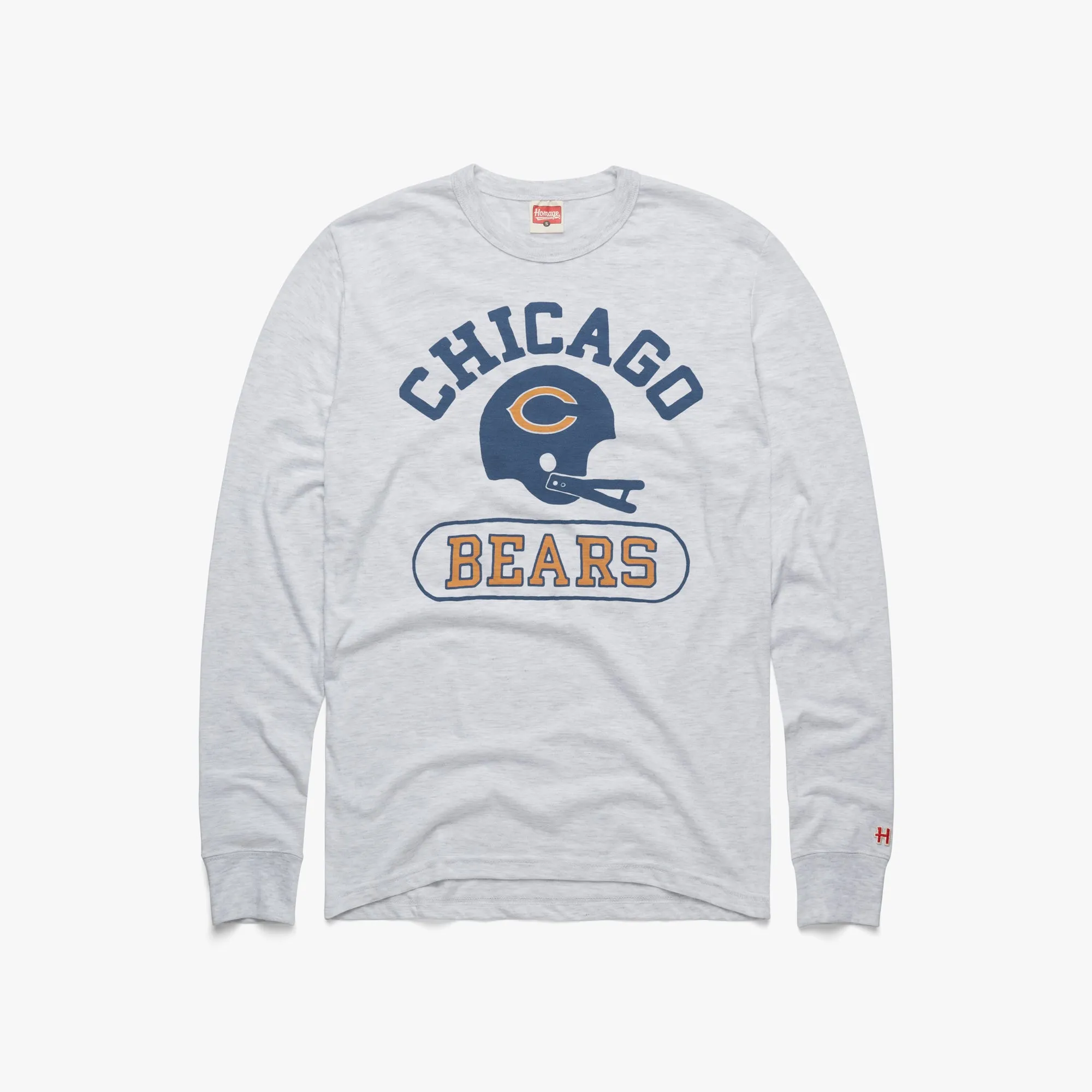 Chicago Bears Throwback Helmet Long Sleeve Tee