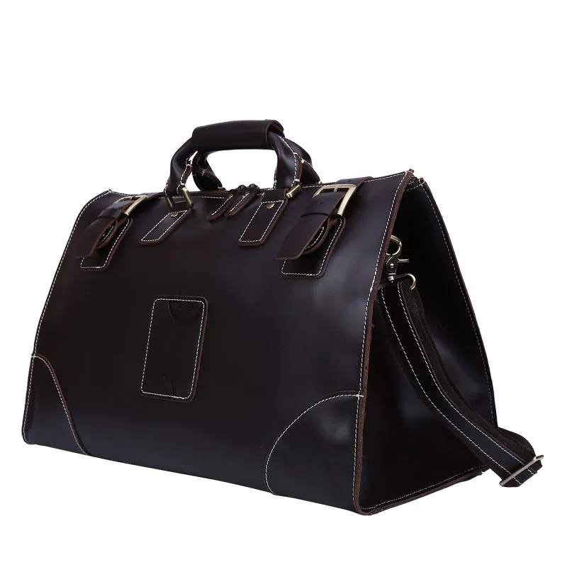 Christmas Gifts Leather Duffle Bag Large Weekender Bag Vintage Overnight Bag Men Travel Bag