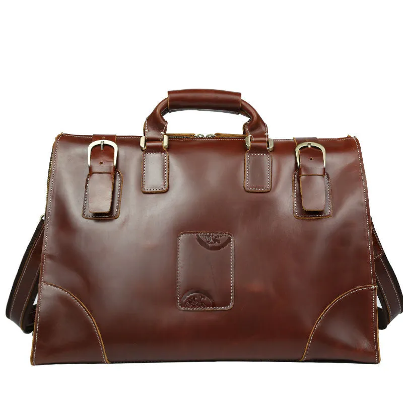 Christmas Gifts Leather Duffle Bag Large Weekender Bag Vintage Overnight Bag Men Travel Bag