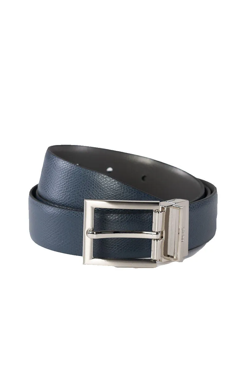 Cintura Pelle Martellata Combobelt - Dark Blue