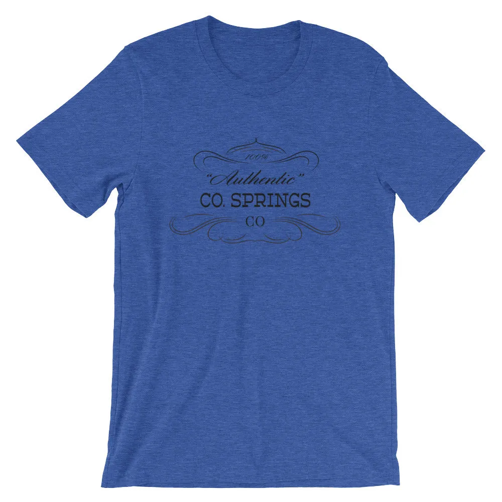 Colorado - Colorado Springs CO - Short-Sleeve Unisex T-Shirt - "Authentic"