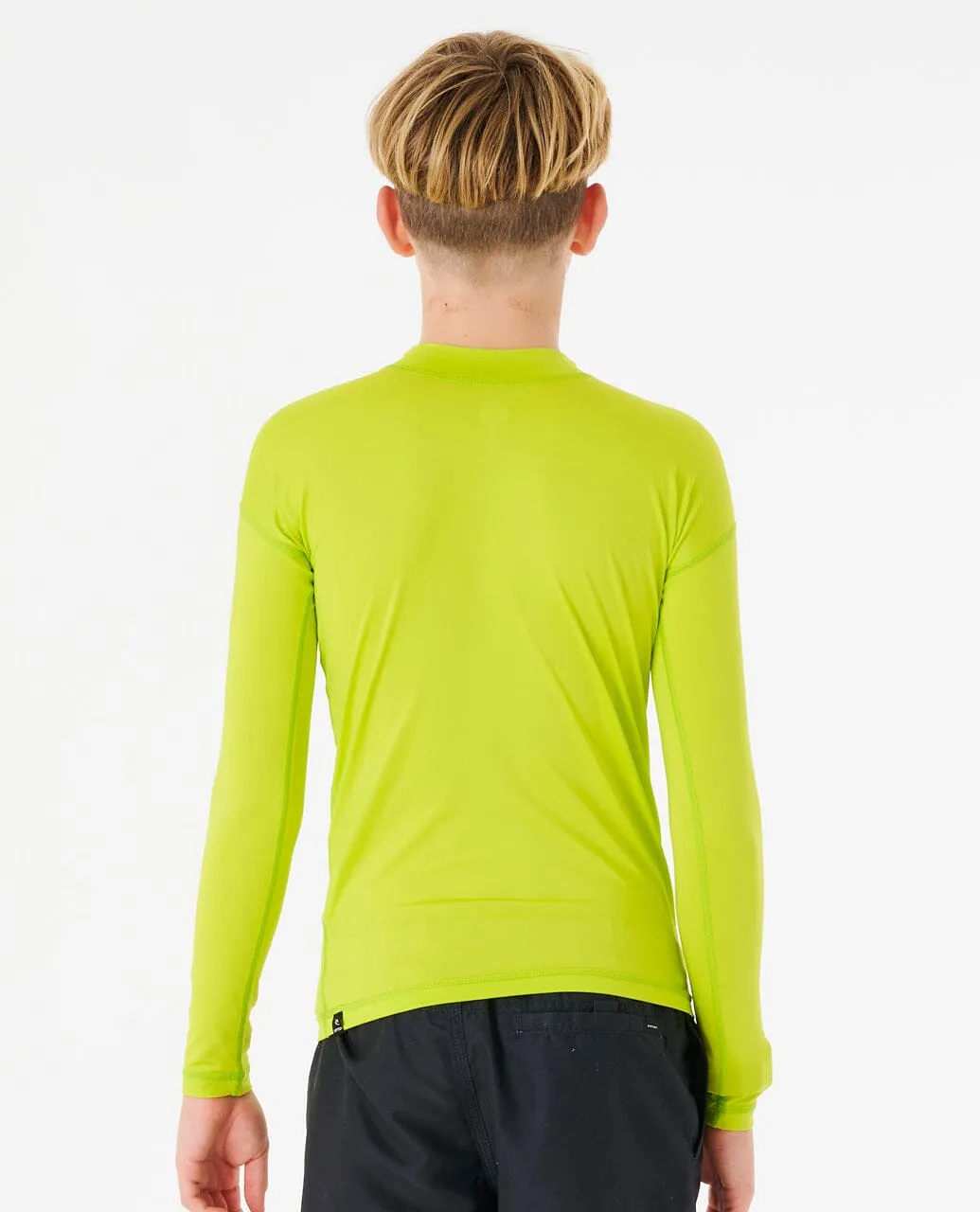 Corps Long Sleeve Kid's Rash Vest - Lime