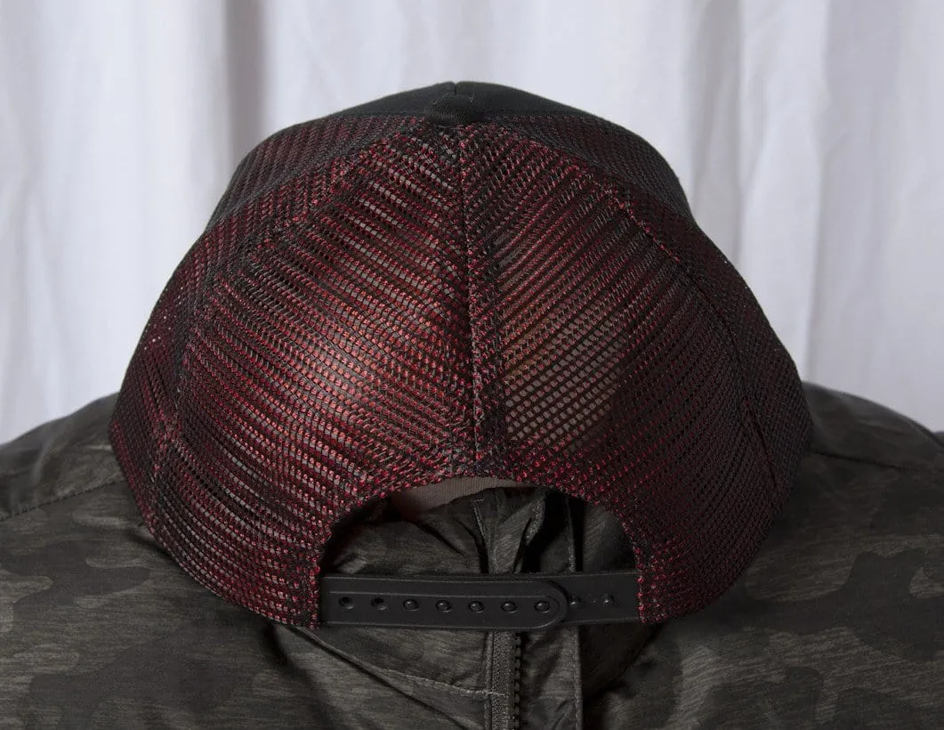 CR Ranchwear Black with Red Mesh Snap Back Hat