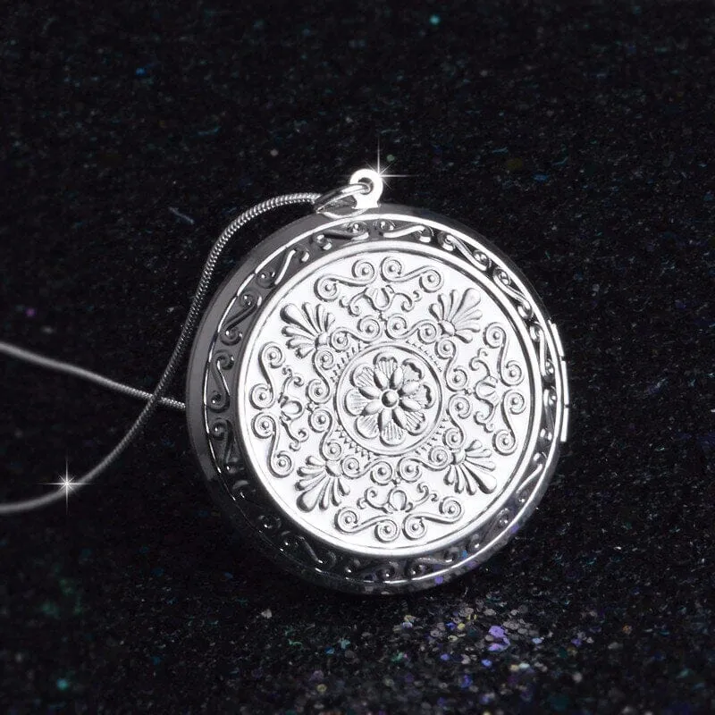 Dazzling Locket Pendant Necklace - 925 Sterling Silver