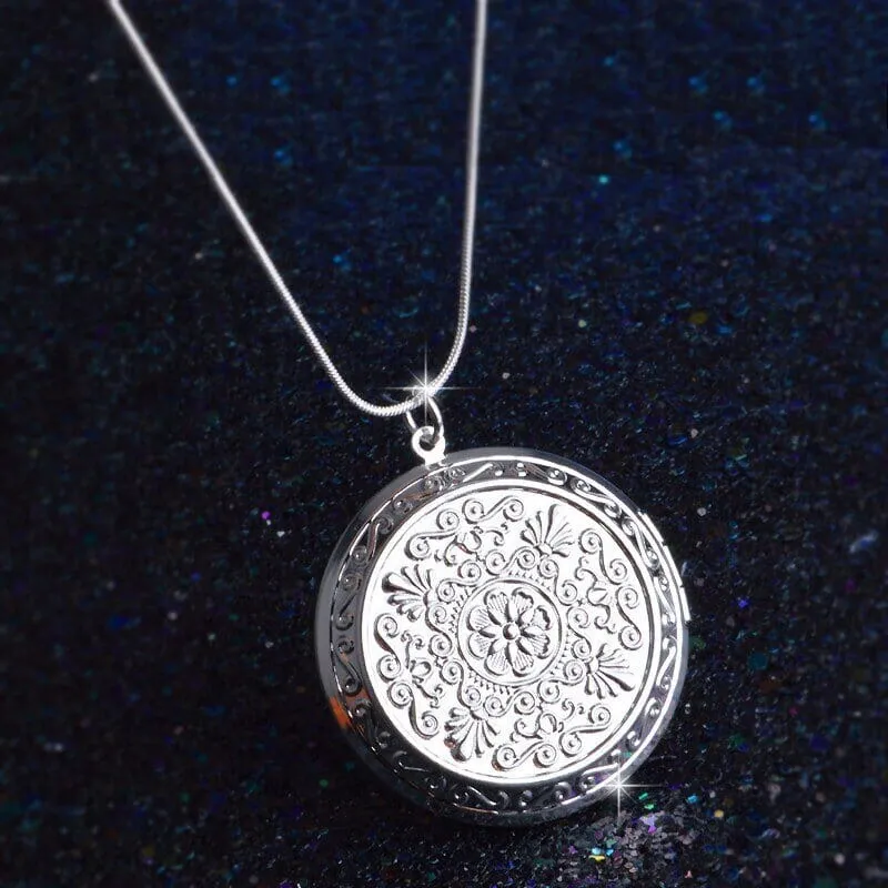 Dazzling Locket Pendant Necklace - 925 Sterling Silver