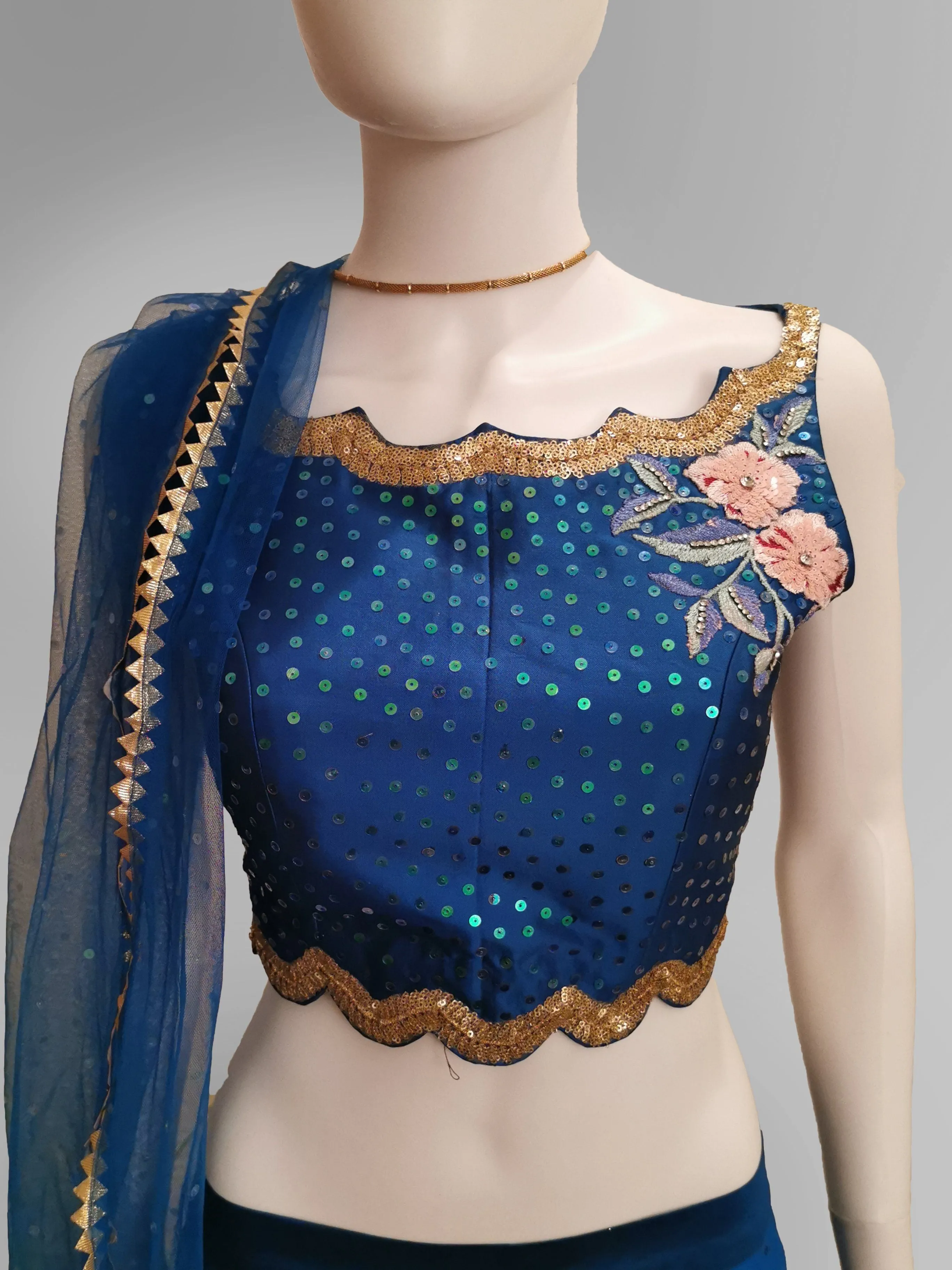 Deep Blue Sea Lehenga