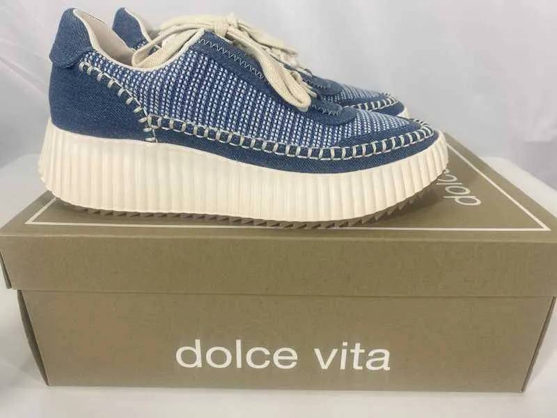 DOLEN SNEAKERS BLUE MULTI DENIM - re:vita