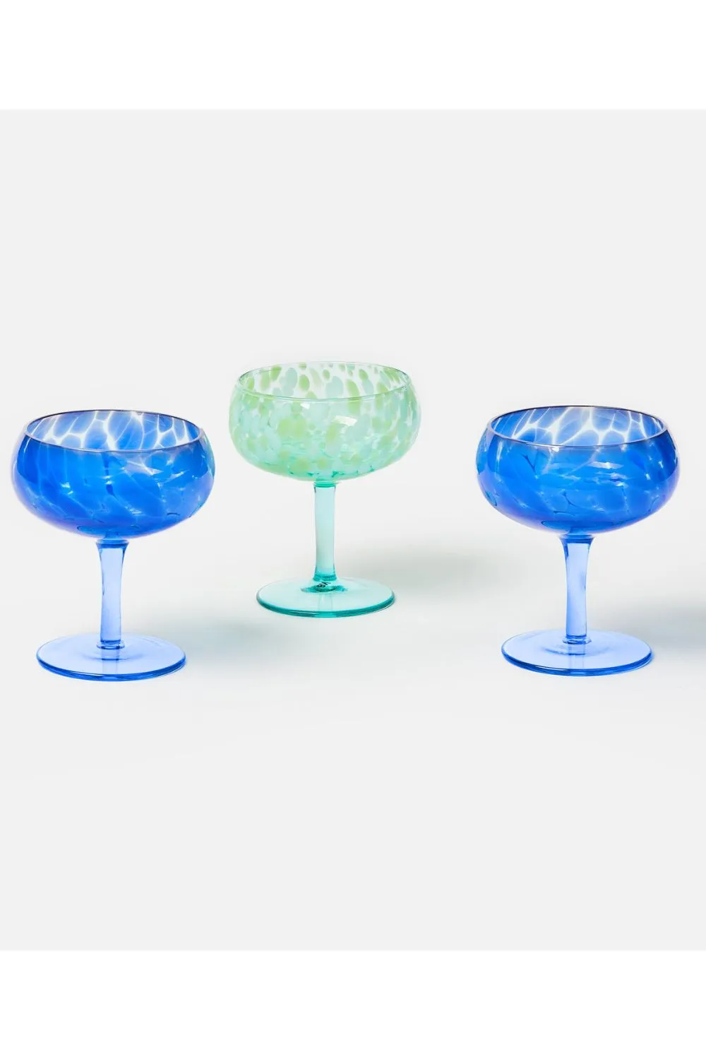 DOTS BLUE COUPE (SET OF 2)