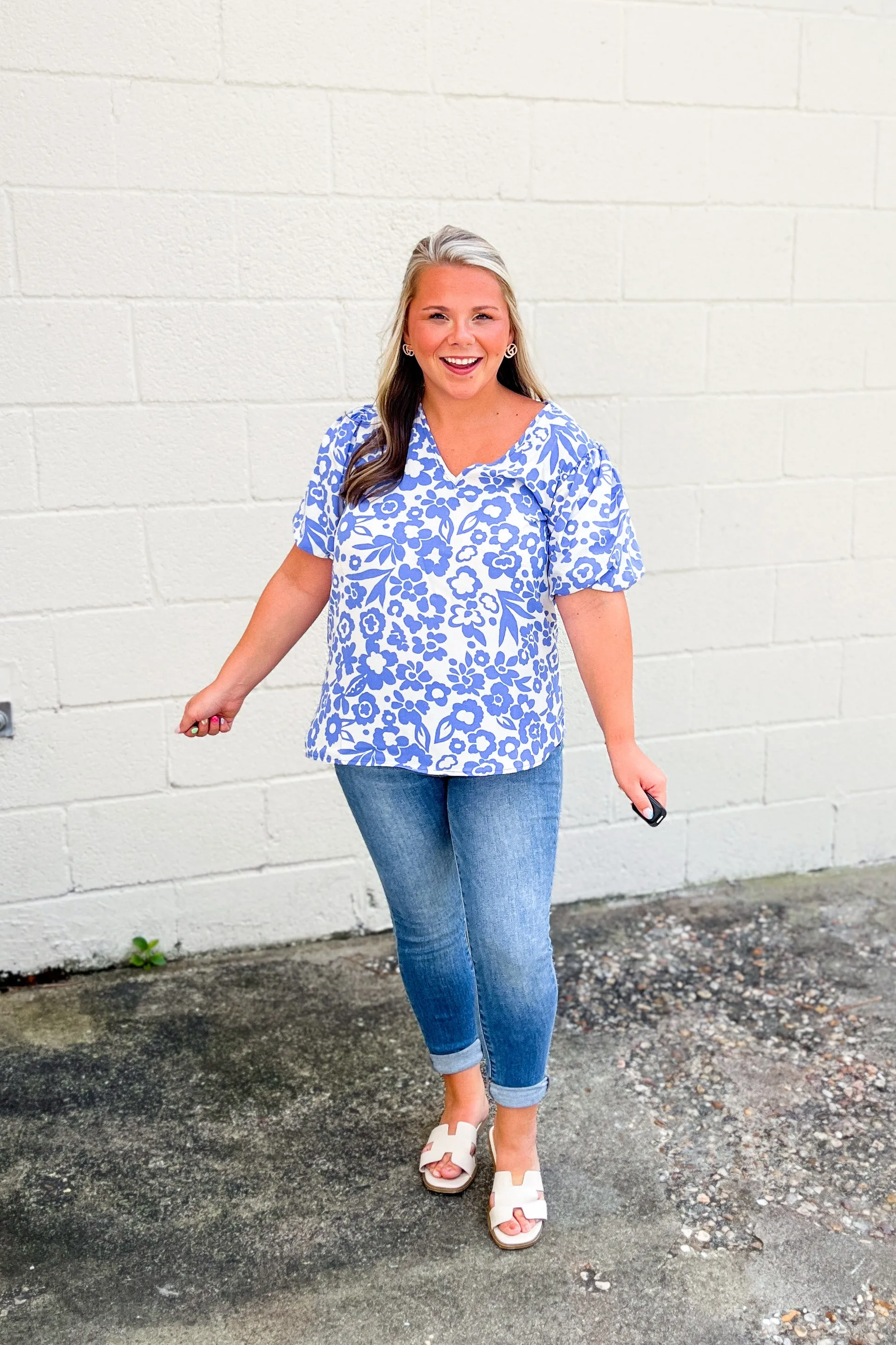 Double Take Floral Top