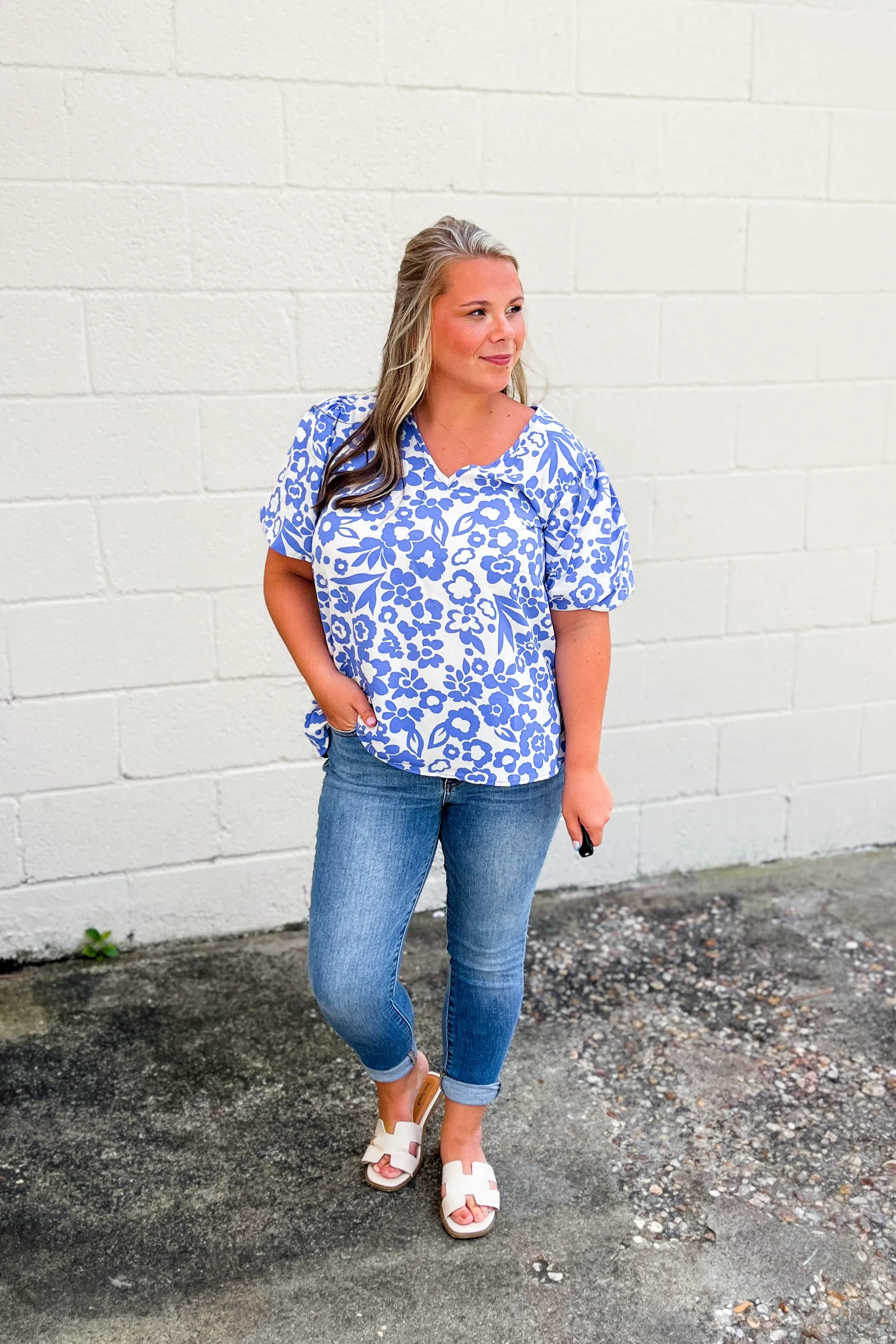 Double Take Floral Top