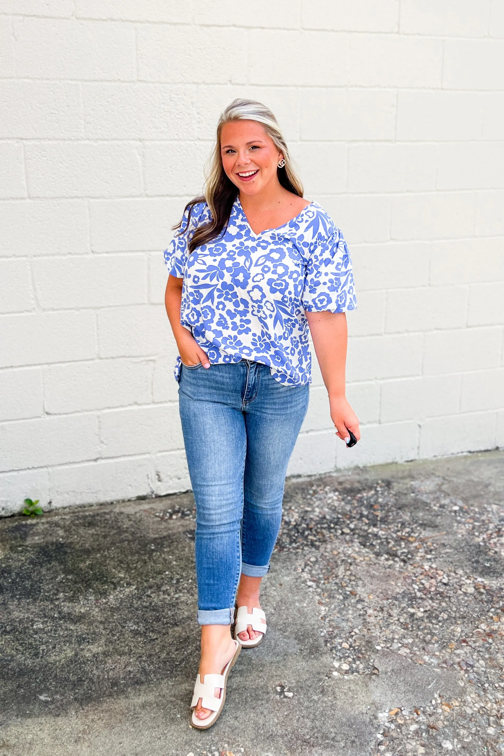 Double Take Floral Top