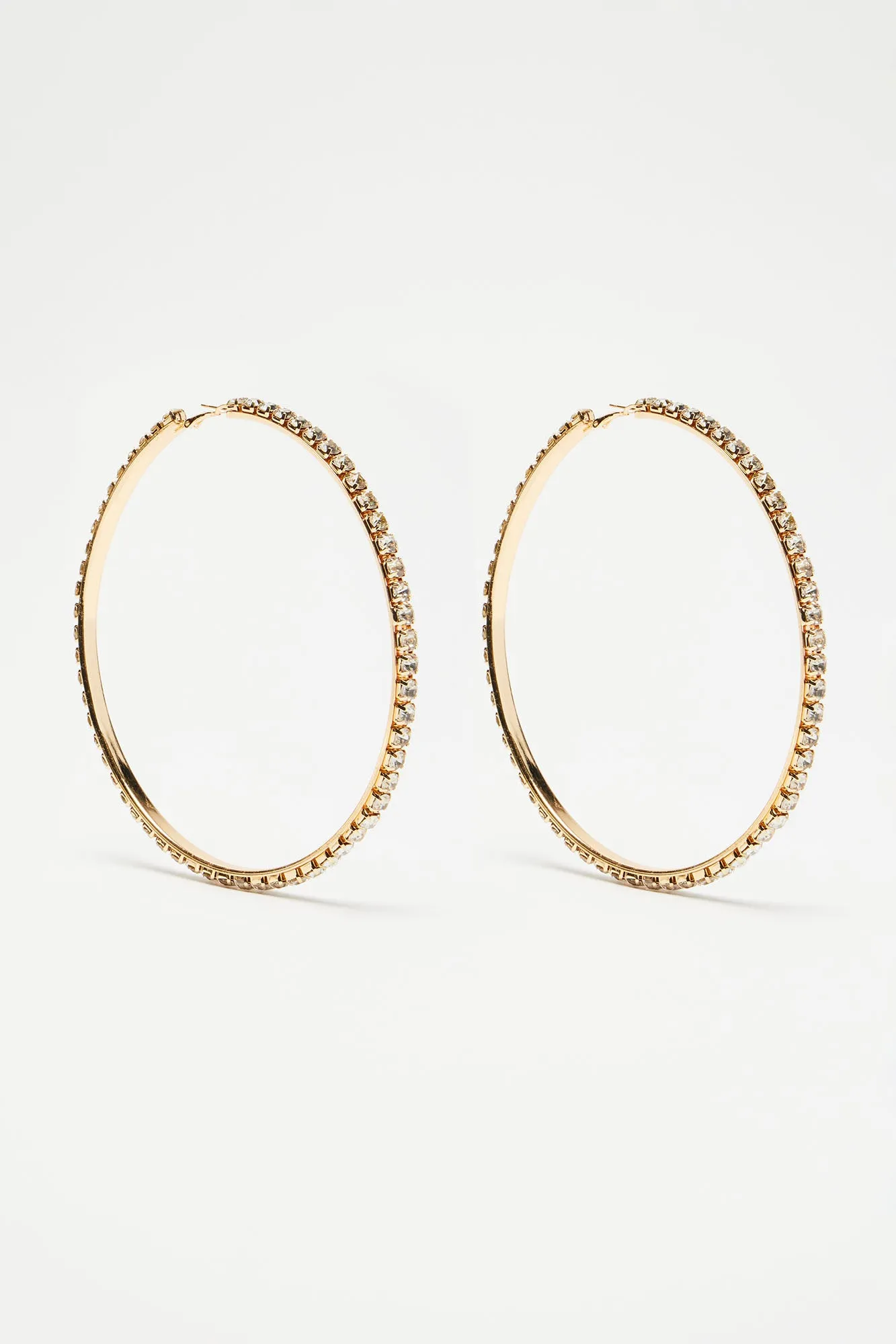 Downtown Club Hoop Earrings - Gold