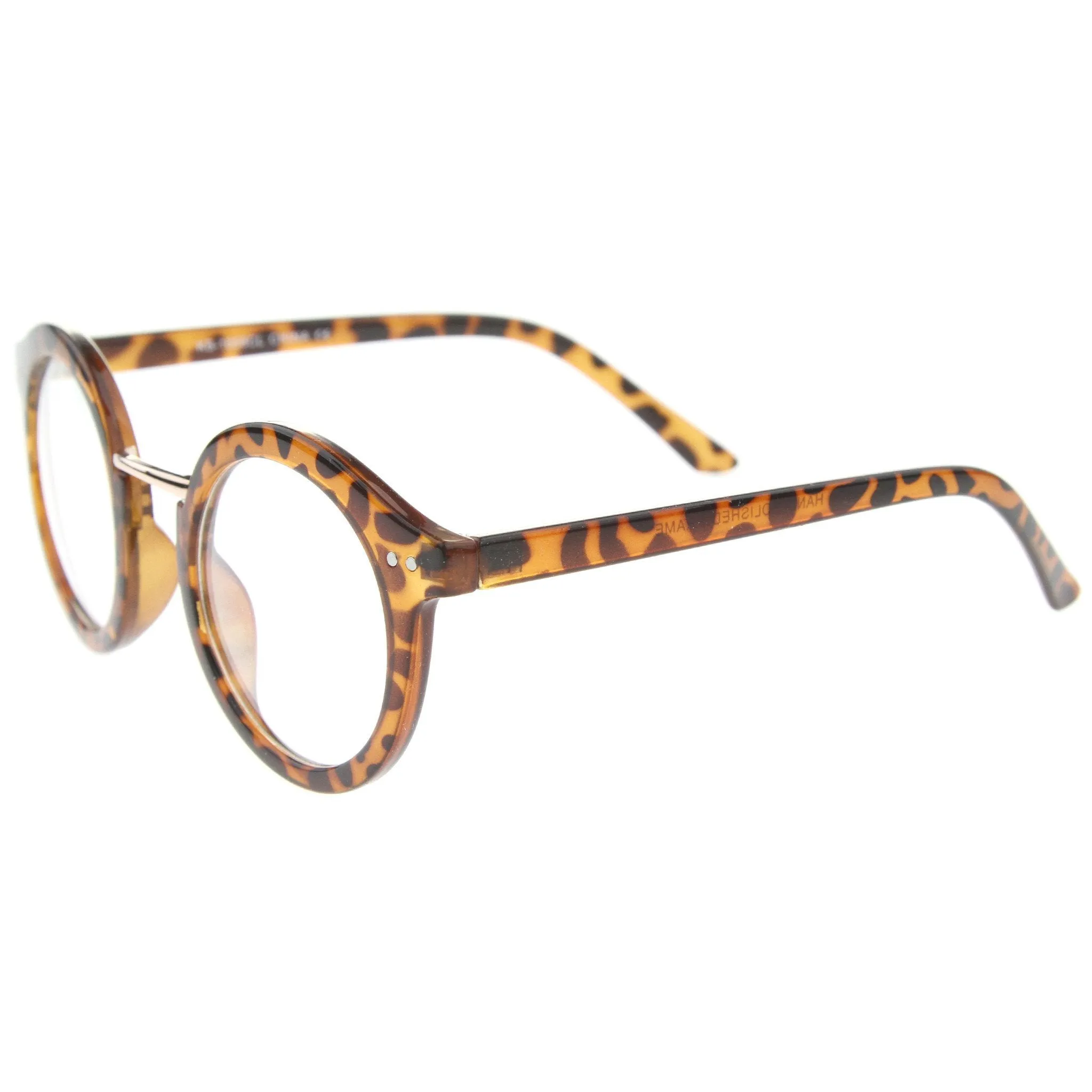 Eclectic Indie Round Clear Lens Retro Glasses