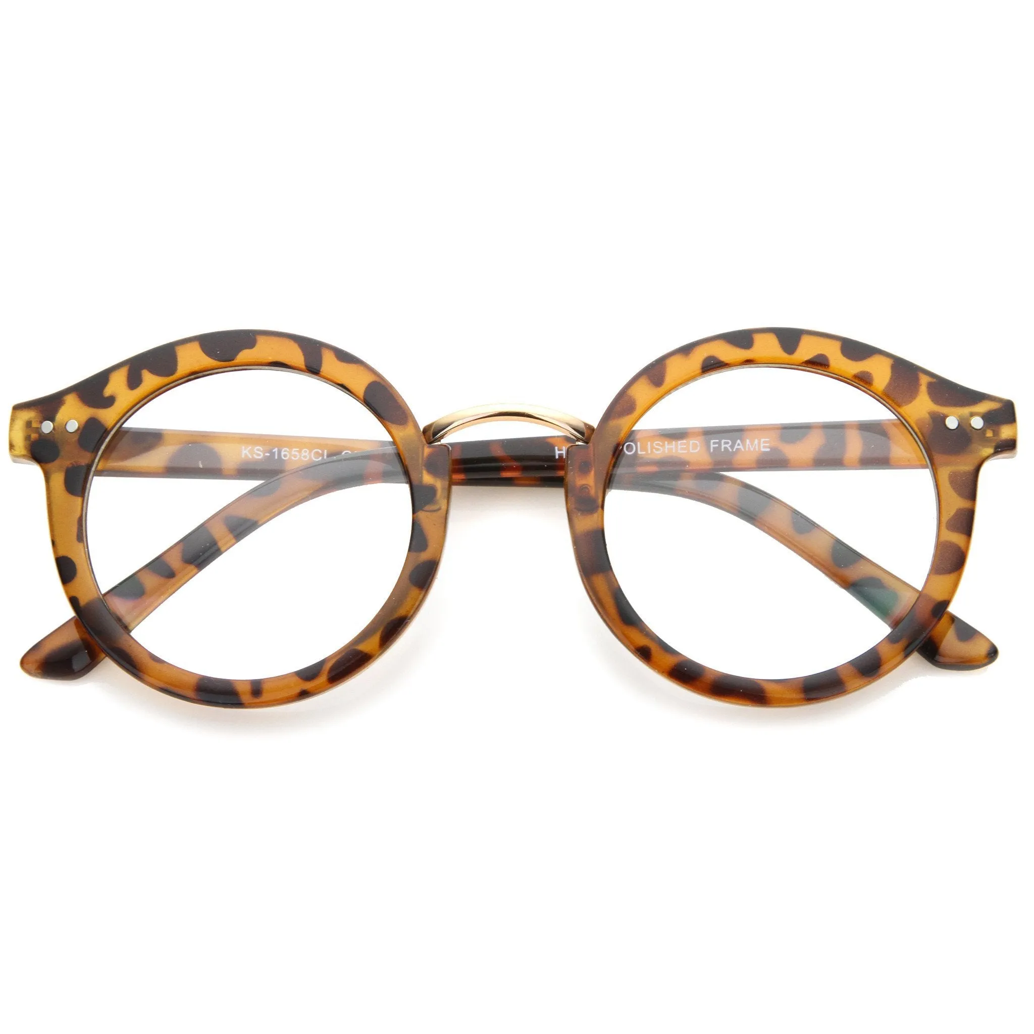 Eclectic Indie Round Clear Lens Retro Glasses