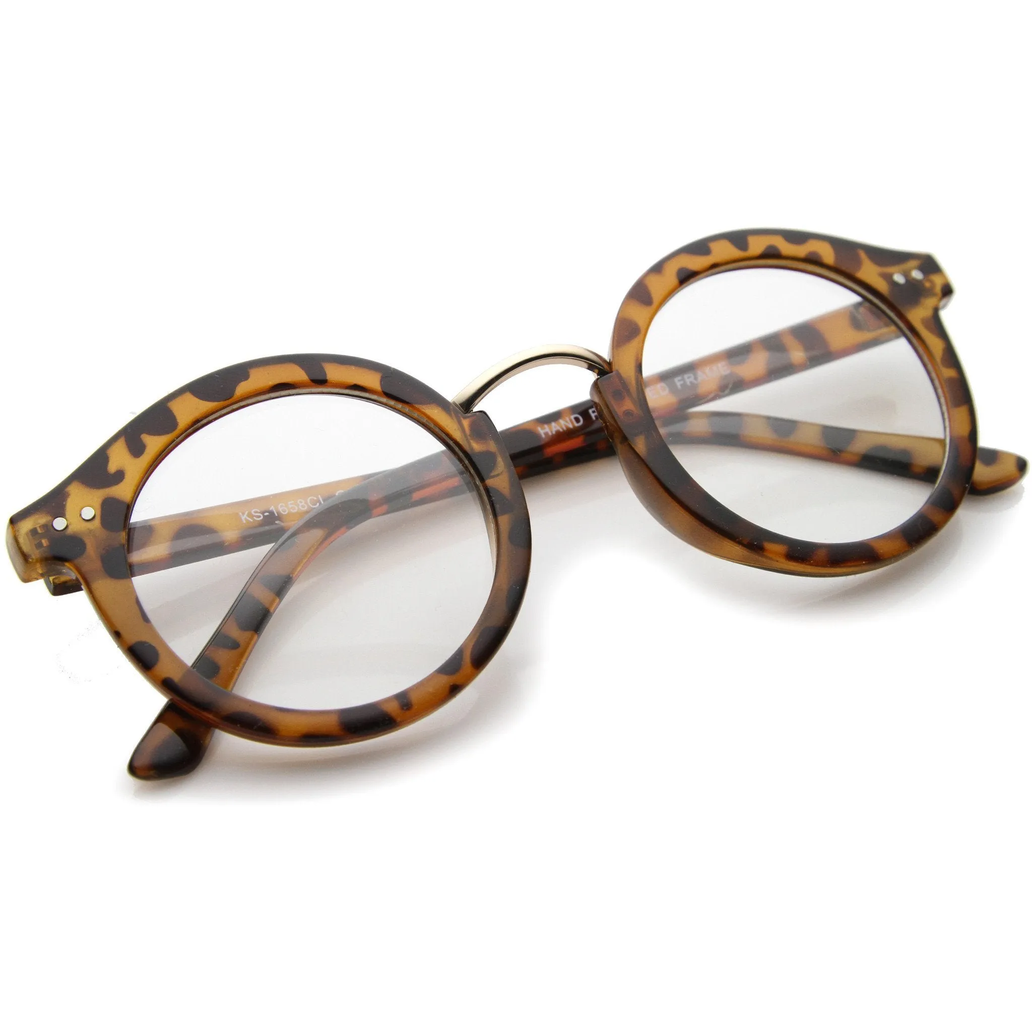 Eclectic Indie Round Clear Lens Retro Glasses