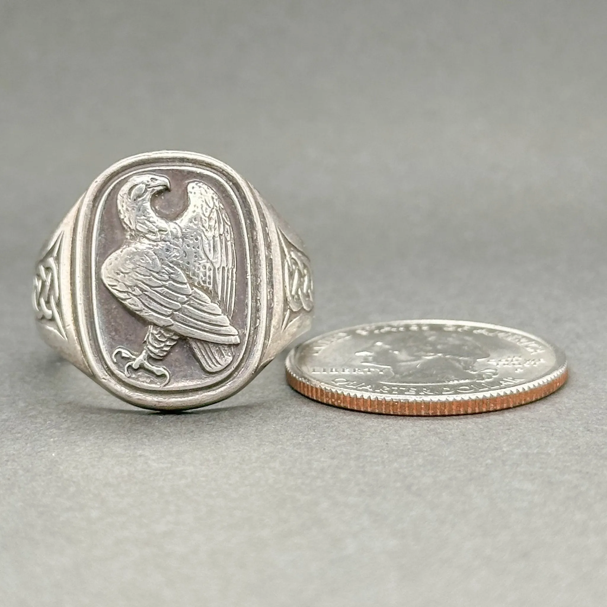 Estate Georg Jensen SS 1982 Eagle Franklin Mint Ring