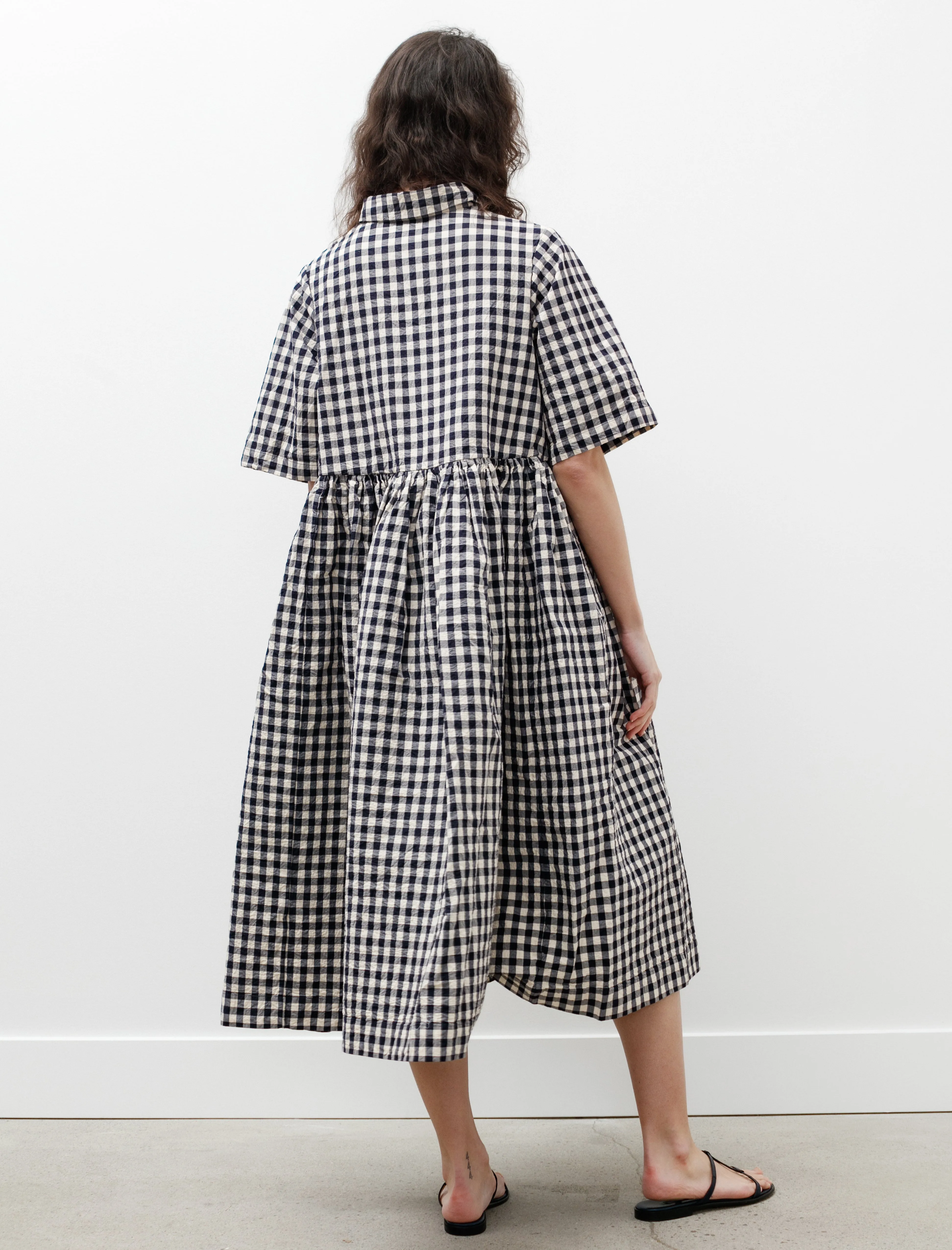 Ethal Dress Navy Check