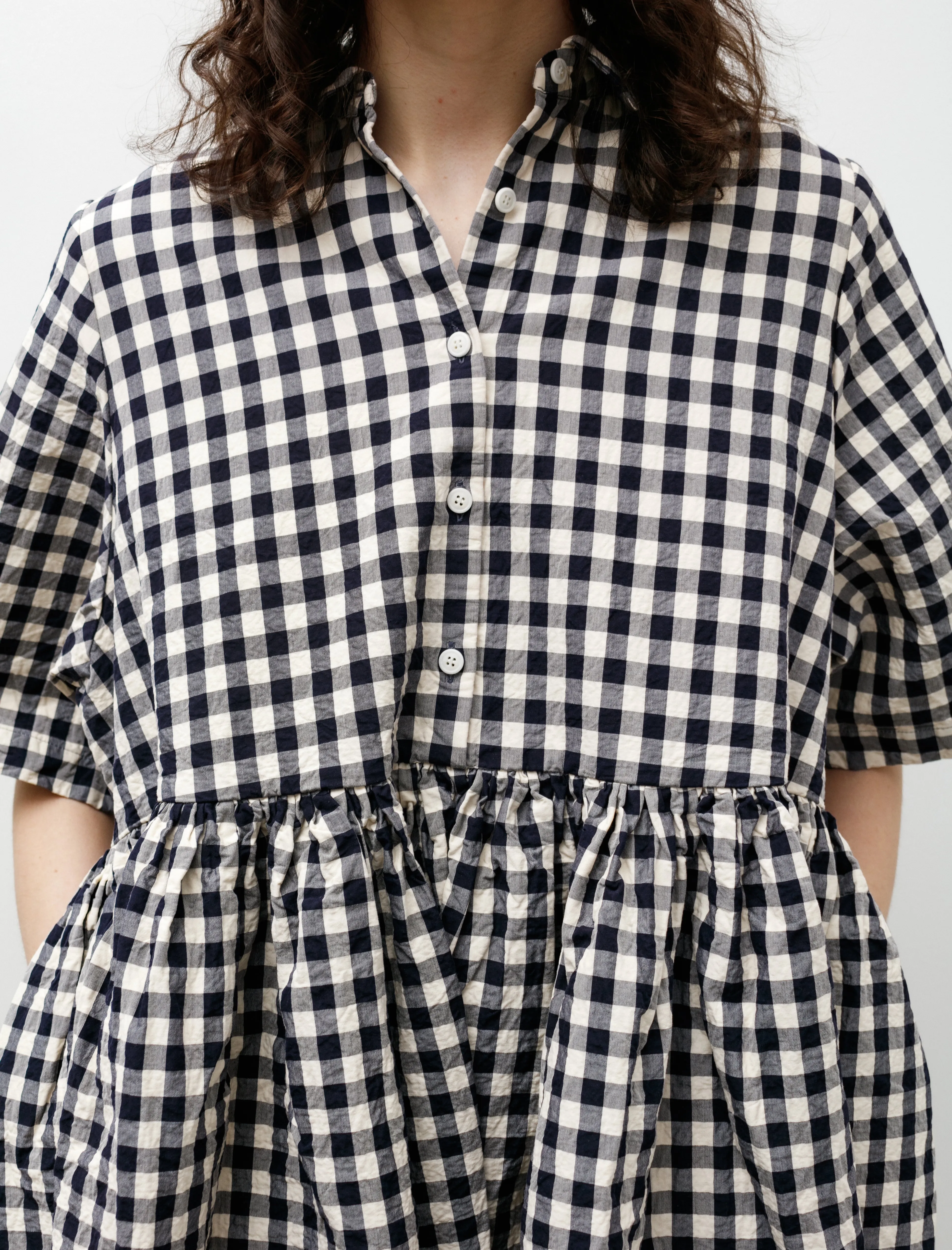 Ethal Dress Navy Check