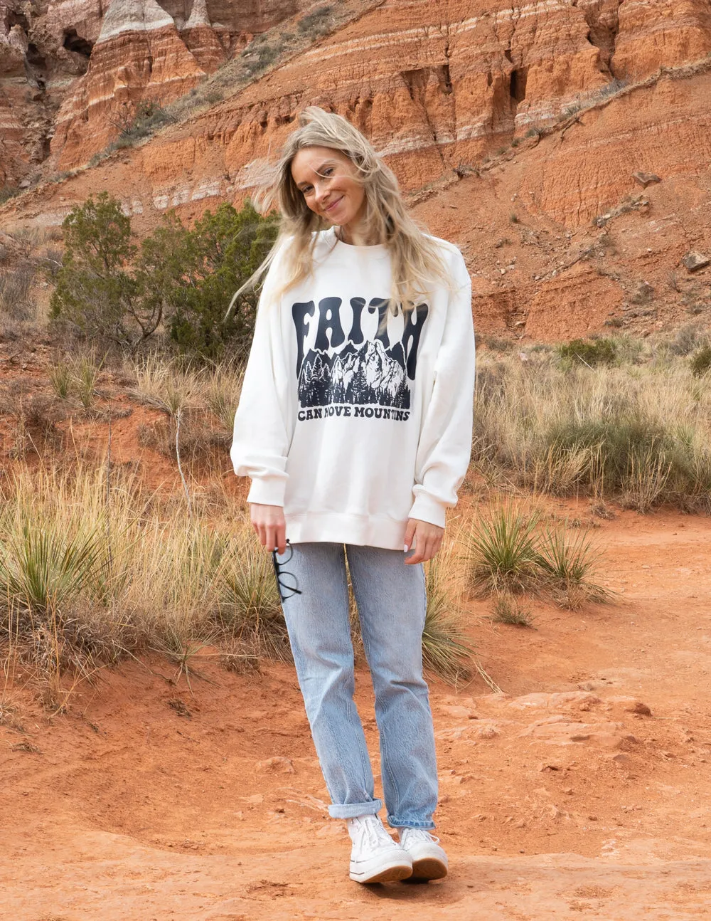 Faith Can Move Mountains Unisex Crewneck