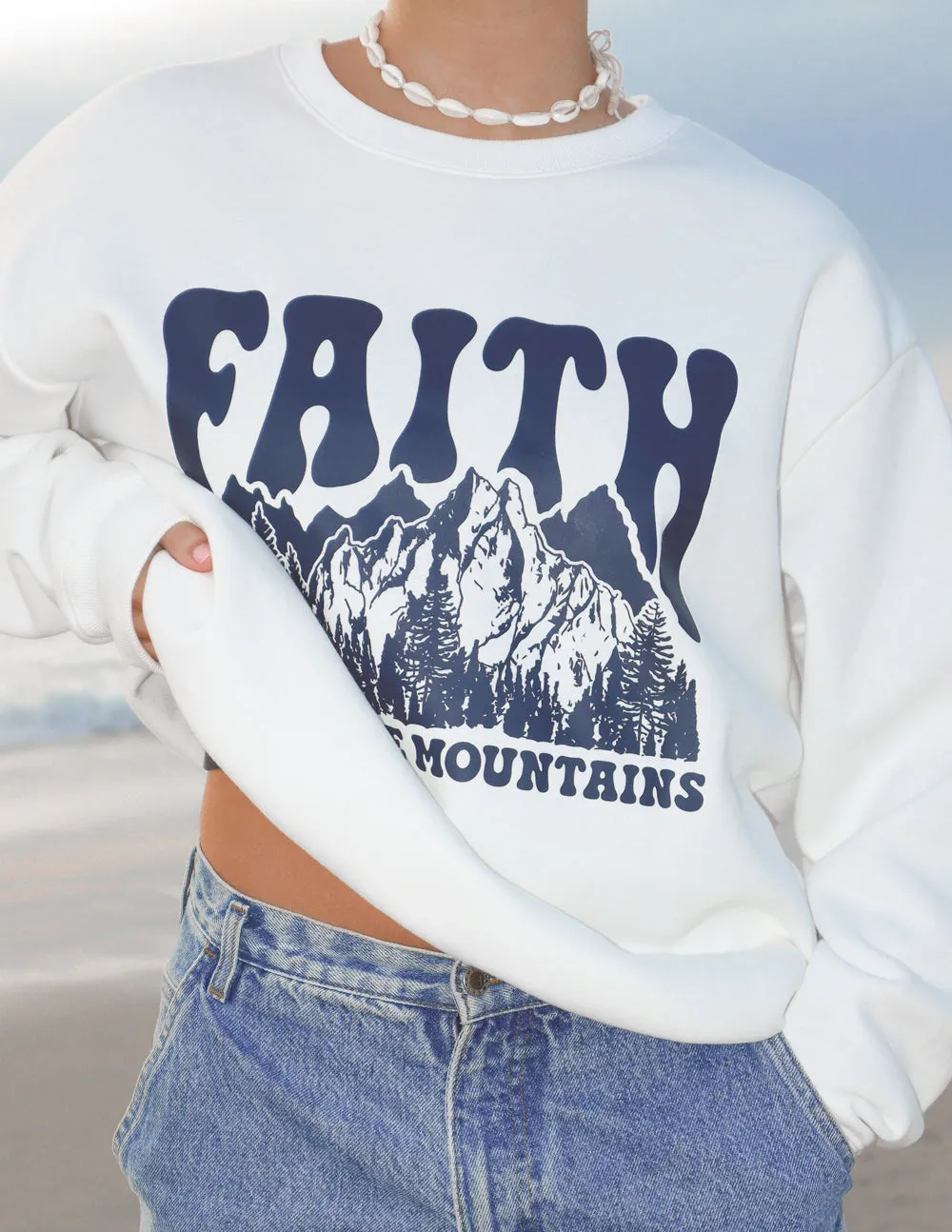 Faith Can Move Mountains Unisex Crewneck