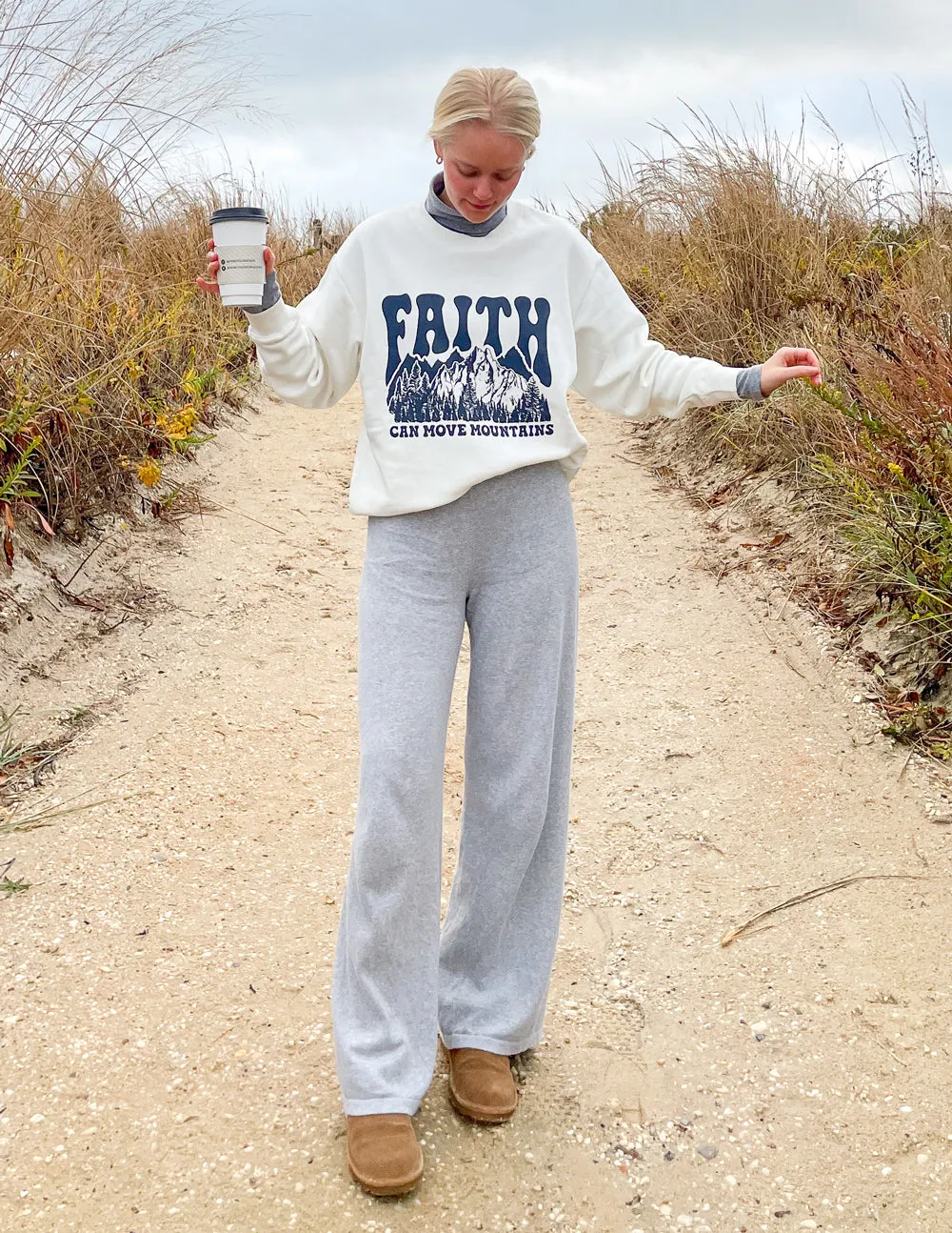 Faith Can Move Mountains Unisex Crewneck