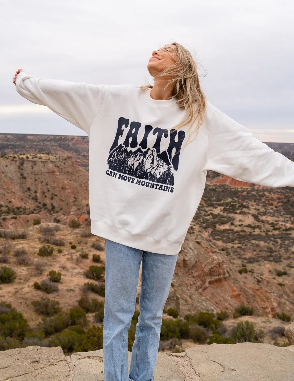 Faith Can Move Mountains Unisex Crewneck