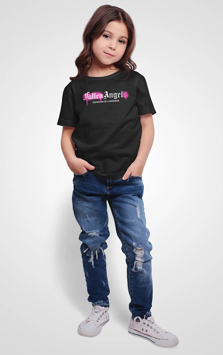 Fallen Angel Black Kids Unisex Children's T-Shirt