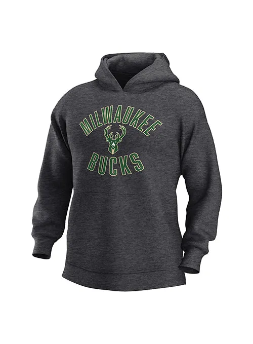 Fanatics Air Gray Milwaukee Bucks Hooded Sweatshirt and Jogger Set