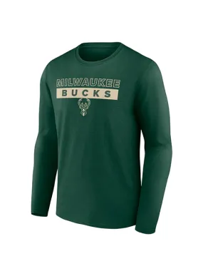 Fanatics Post Up Green Milwaukee Bucks Long Sleeve T-Shirt