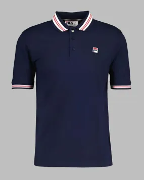 FILA Vintage FARAZ Tipped Polo Navy