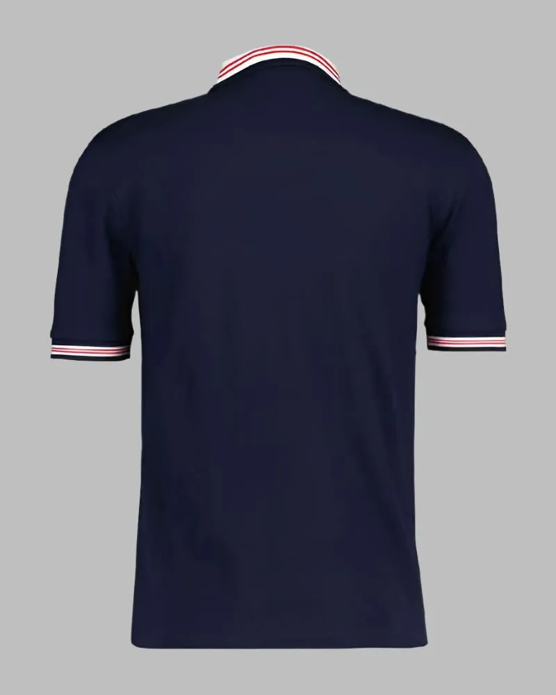 FILA Vintage FARAZ Tipped Polo Navy