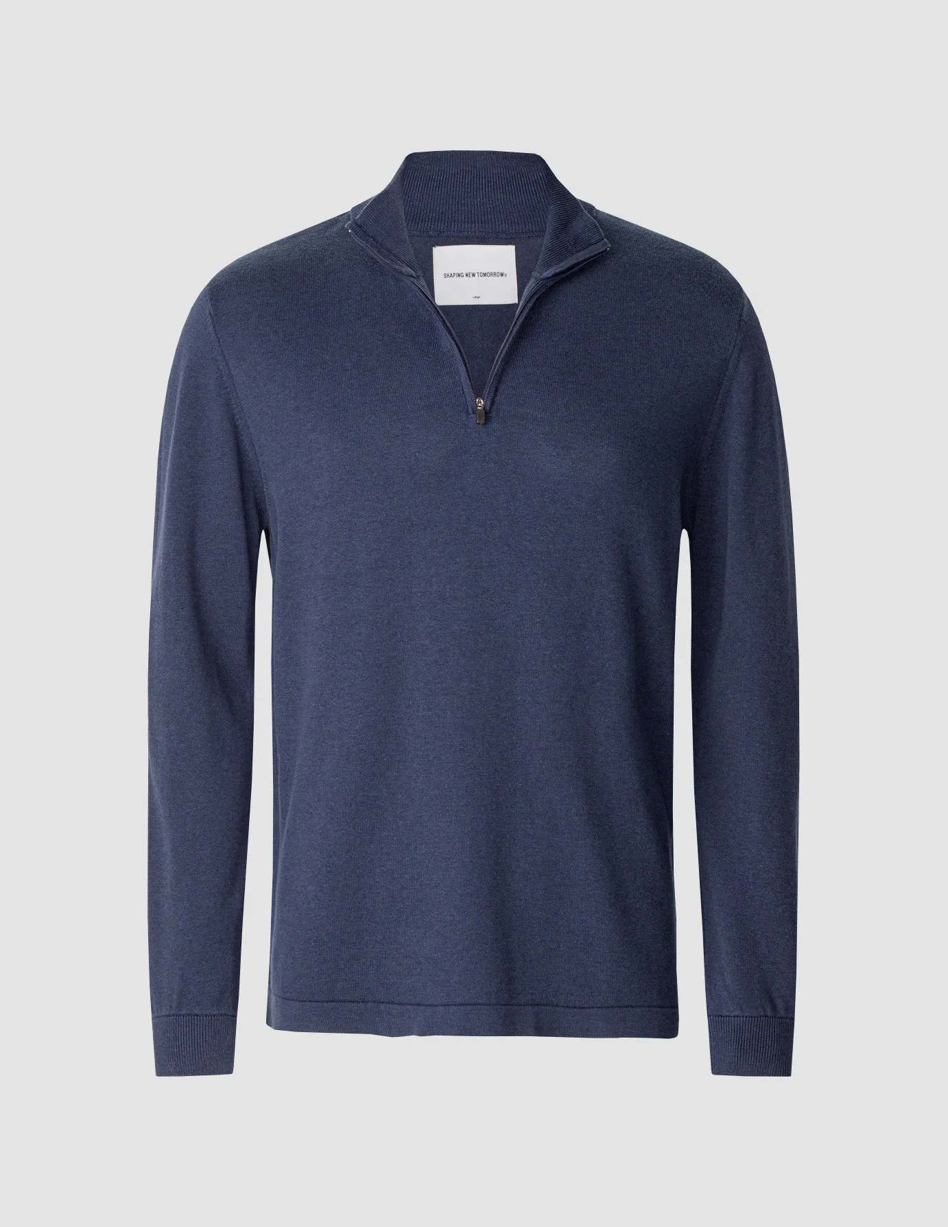 Fine Knit Half-Zip Navy