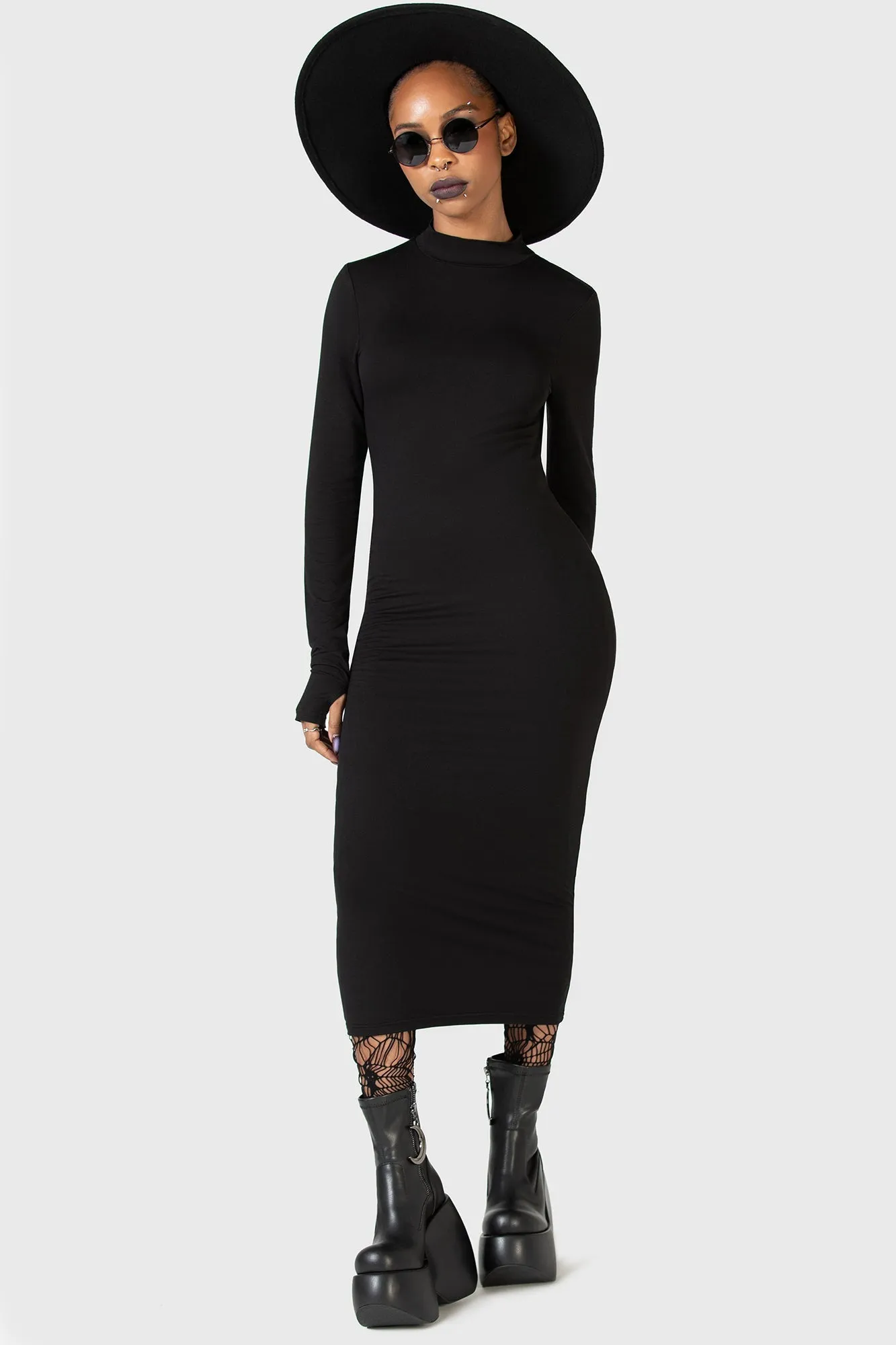 Flash Of Presence Midi Dress Resurrect