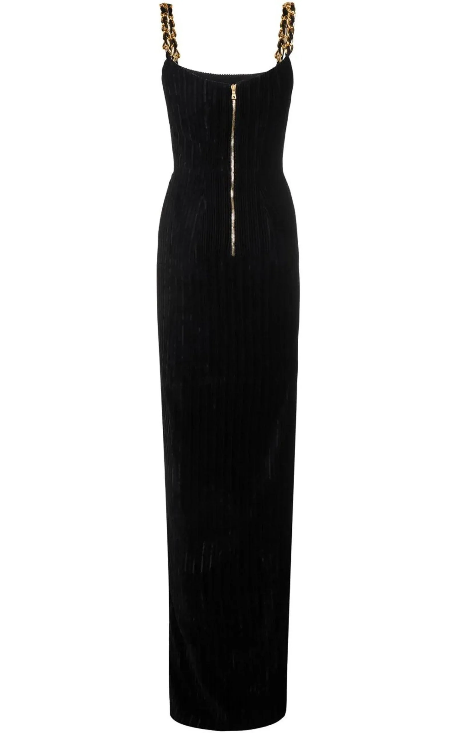 Front Slit Chain Linked Maxi Dress